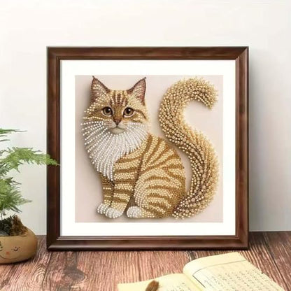 Cat Special Shape Diamond Art Kits For Adults Beginner,Diamond Painting Kit - color: YP107