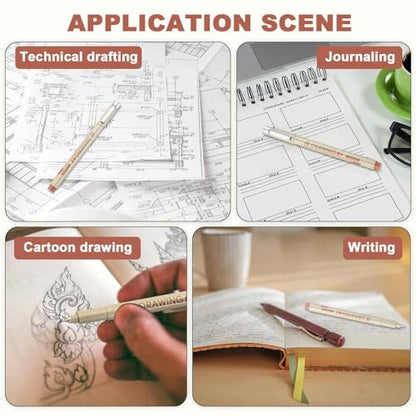 MECCANIXITY 05 Fineliner Ink Pens, 3Pcs 0.45mm Brown Micro Pens with Waterproof Archival Ink for Watercolor Sketching Cartoon Technical Drawing - style: 05#