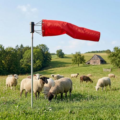 tonchean 8'' × 36'' Heavy Duty Airport Windsock Wind Measurement Sock Bag