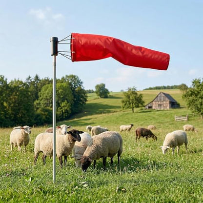 tonchean 8'' × 36'' Heavy Duty Airport Windsock Wind Measurement Sock Bag