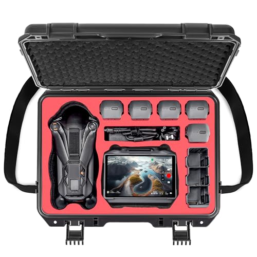STARTRC Waterproof Hard Carrying Case for DJI Mavic 4 Pro Drone Combo,Fly More Combo, Fits RC 2/RC Pro 2 Remote Controller,Up to 9 Batteries,Charger Hub and More Drone Accessories(Case Only)