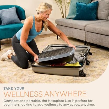 Lifepro HexaPlate Lite Compact Vibration Plate with Magnetic Acupoints - color: Silver