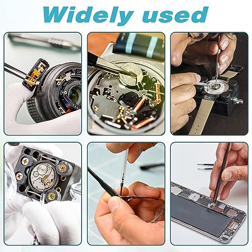 Professional 8-Piece Micro Precision Screwdriver Set with 2 Tweezers for Electronics, Jewelry, and Watch Repair