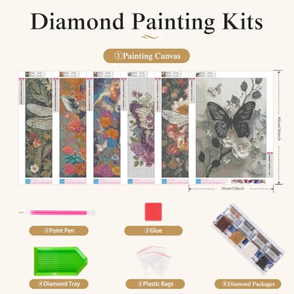 JYXSJYYD 6 Pack Colorful Animal Diamond Art Kits for Adults,12x16 inch - color: KM1003-KM1008-1