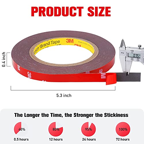 Double Sided Tape Heavy Duty, Super Strong Adhesive, 33ft x 0.4in, 2 Pack - size: 33FT (2 Pack)