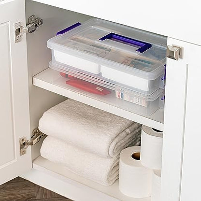 IRIS USA Storage Bins with Lids |Made in USA| 9 Qt - (1-Pack) - Clear - color: Clear, size: 9 Qt. - 1 Pack, style: STACK & CARRY |2-Layer|