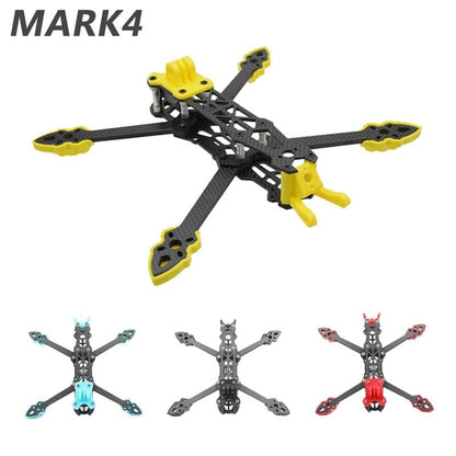 Mark4 5inch FPV Carbon Fiber Frame 225mm Wheelbase 5mm arm Freestyle Long Range Frame for RC Quadcopter Racing Drone (MARK4 Black) - style: MARK4 black