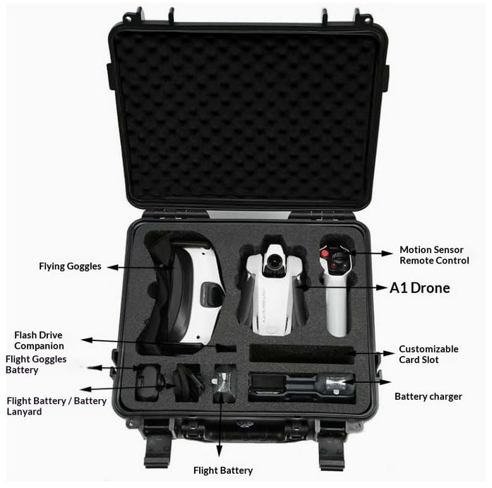 Coyktonty Waterproof Carrying Hard Case For Antigravity A1 drone（Case only）
