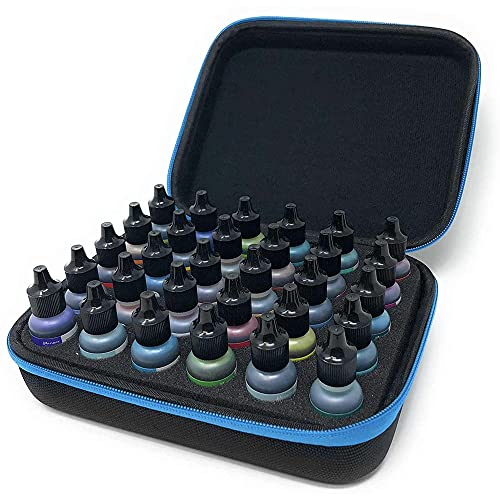 Alcohol Ink Storage Carrying Case, Paint Carry Case Organizer, Stores 30x 0.5-Ounce Bottles of Alcohol Inks, Stickles, Glossy Accents or Reinkers, Travel Hobby Paint Storage - size: 30 Bottle Capacity