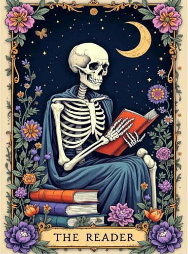 Skull Diamond Art Kits for Adults Funny Diamond Painting Kit for Beginner - color: DP03845