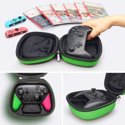 sisma Protective Case Compatible with Nintendo Switch 2 Pro Controller, Hard Shell Original Switch Controller Protection Travel Storage Case Portable Carrying Bag, Green - color: Green