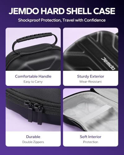 JEMDO Hard EVA Travel Controller Carrying Case for NS2 Pro, PS5/Xbox, Black - color: Black