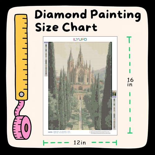 ILYUFO Diamond Art Kits for Adults Castle DIY Diamond Painting - color: Castle