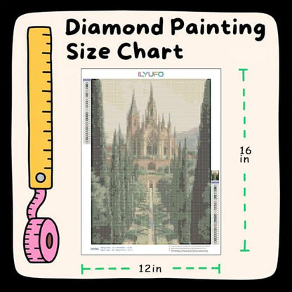 ILYUFO Diamond Art Kits for Adults Castle DIY Diamond Painting - color: Castle