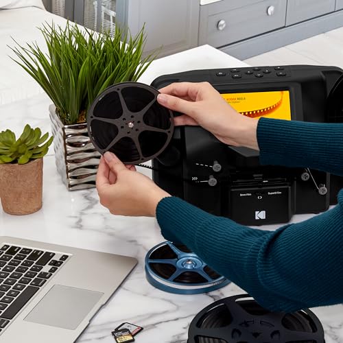 KODAK REELS 8mm & Super 8 Film Digitizer, 1080p MP4, 5" LCD, 8MP Scanner