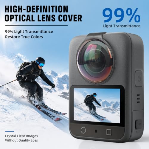 Premium Lens Cover for DJI Osmo 360, 10H Tempered Glass Lens Cap