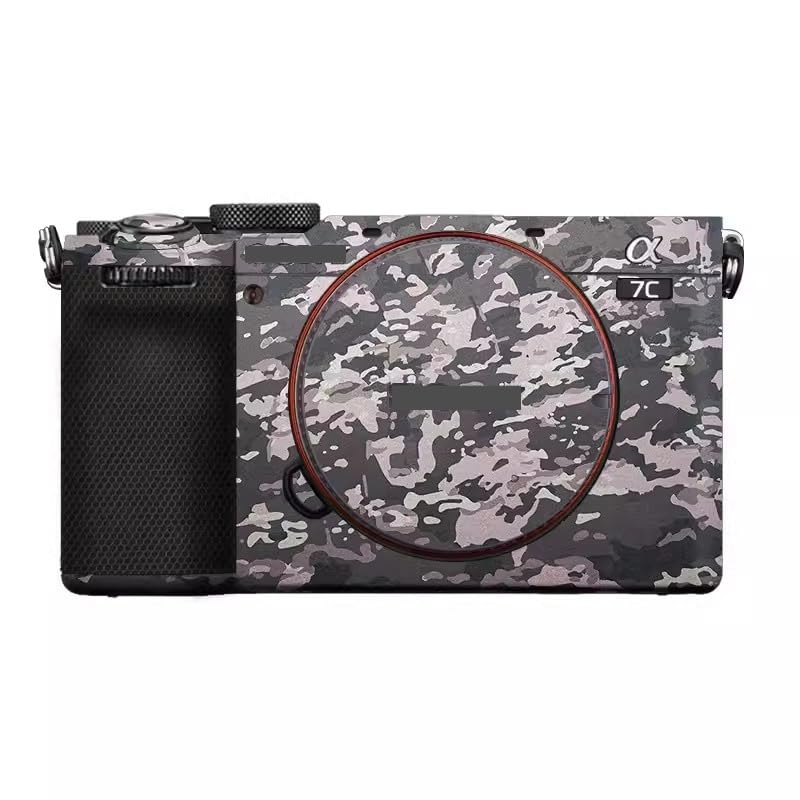 Camera Skin Wrap A7C2 Anti-Scratch Sticker Coat Vinly Protective Film Body Protector Decals Cover for Sony A7CR A7C II (Field Camouflage) - color: Field Camouflage