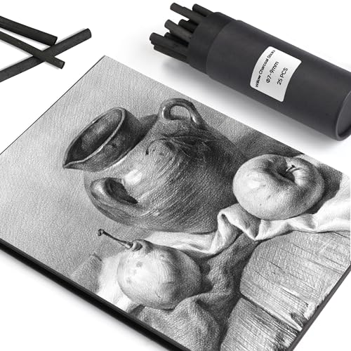 MyLifeUNIT Vine Charcoal Sticks, Willow Sketch Charcoal Pencils for Drawing, Pack of 25 (7-9 MM Dia)