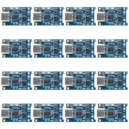 16pcs 5V 1A TP4056 Charging Module Type-C USB for 18650 Lithium Battery Charger Board with Protection USB Type C (TP 5V Charge) - style: TP 5V charge