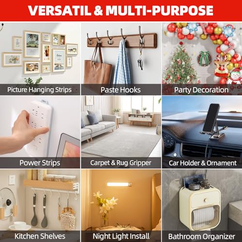 3M Double Sided Tape Heavy Duty, 0.39" x 9.85FT Removable Mounting Tape for Wall, Extra Strong Foam Tape, Picture Hanging Adhesive Strips Waterproof for Cars, Walls, Home, Office Décor - size: 0.39in x 9.85ft
