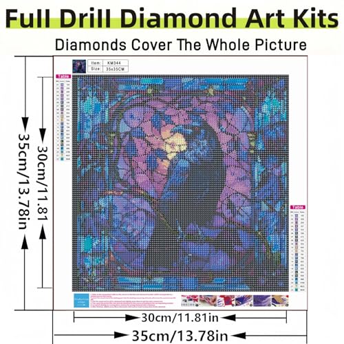 Diamond Painting Kits for Adults,5D Crow Diamond Art Kits for Beginners - color: KM344-1