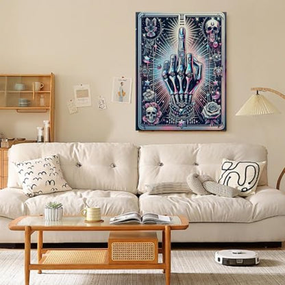 ZeeLionArt Diamond Art Kit, Halloween Middle Finger Tarot, 12 x 16 Inch - color: DP04331