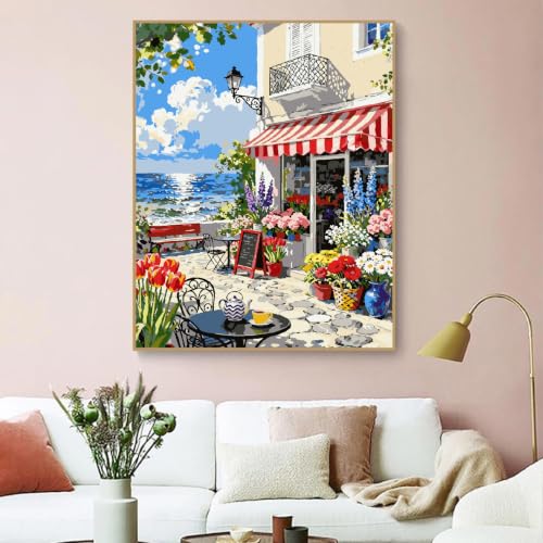 ZRIZQ Paint by Numbers Kit for Adults Beginner Landscapes,City Scape,16x20 - color: 16"X20"Rolled Canvas(Frameless)-Landscape 18