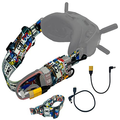 Head Strap and Power Cable XT60 for DJI FPV Goggles V2 Lipo Battery - style: for FPV Goggles V2