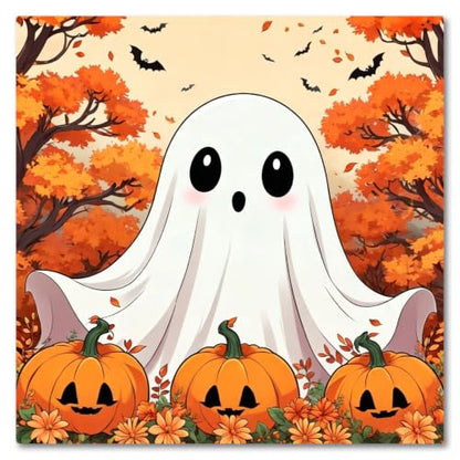 Gemozaic Halloween Ghost Diamond Art Kits for Adults, 14 x 14 in, Unframed - color: G9802