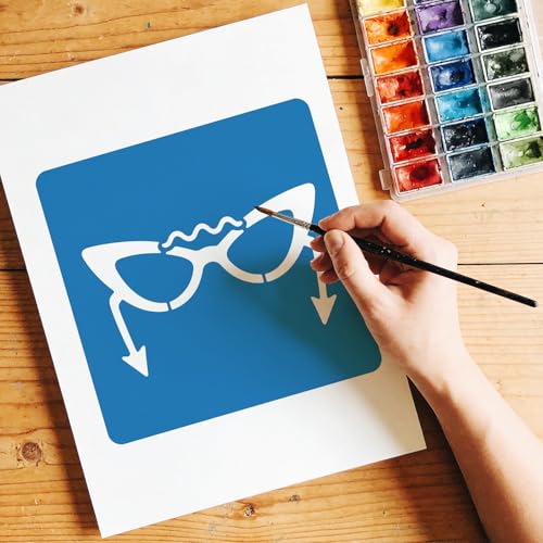 CUTHOLLOW 25 PCS Vintage Peace Painting Shape Stencils Sets - style: 25pcs-Vintage Peace Patterns