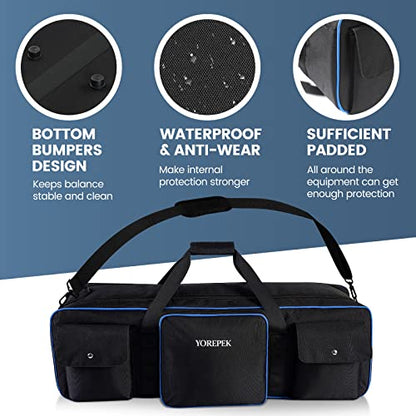 YOREPEK 30.5" Heavy Tripod Carrying Case Bag with 2 Padding Protective Pads - color: 30.5*9.5*9.5
