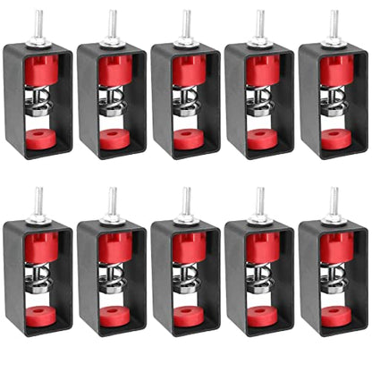 SEUNMUK 10 Pack Ceiling Vibration Damping Mounts, Vibration Damping Mounts Hanger with Removable Frame, 110 Lb Capacity Spring Vibration Isolator for Bedroom Theatre Studio Office