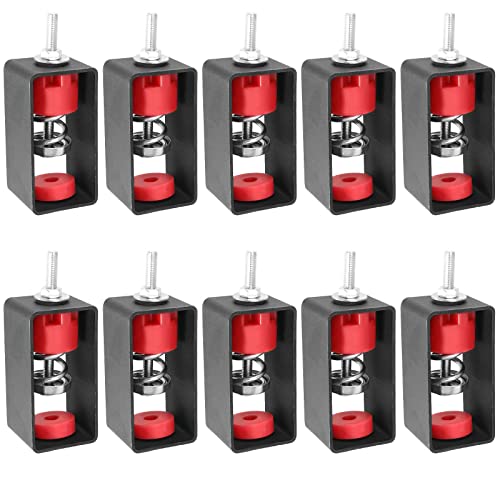 SEUNMUK 10 Pack Ceiling Vibration Damping Mounts, Vibration Damping Mounts Hanger with Removable Frame, 110 Lb Capacity Spring Vibration Isolator for Bedroom Theatre Studio Office