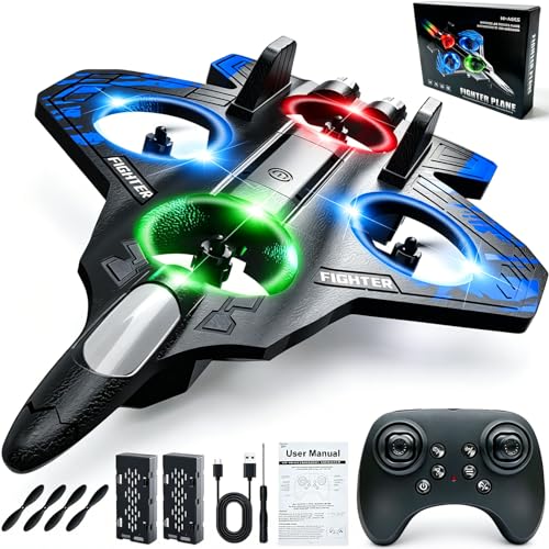 RC Plane, Foam Remote Control Airplane for Hobbyists Pilots Beginners - color: Blue