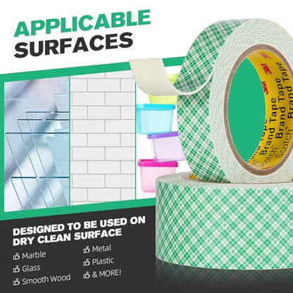 3M Double Sided Foam Tape 2" x 10Ft White 4026 Double Coated Urethane Adhesion Polyurethane Tape for Mounting Signs Craft DIY Projects Cards, 1 Pack - size: 2"×10ft