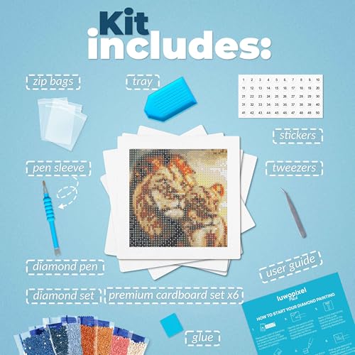 LuwoArte Painting Kit – Japanese Theme (Wild Cats) - color: Wild Cats