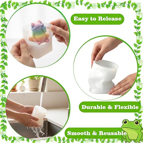 Frog Resin Casting Molds, 3D Funny Animals Candle Silicone Molds - color: Frog Resin Mold