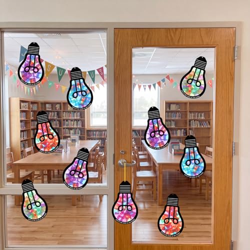 Eersida 32 Pcs Vbs Suncatcher Craft Kit Stained Glass DIY - style: VBS