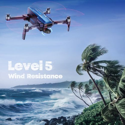 Veeniix V11PRO RC2 Drone for Adults 3-Axis Gimbal 8K Camera Screen Remote - color: Blue and White