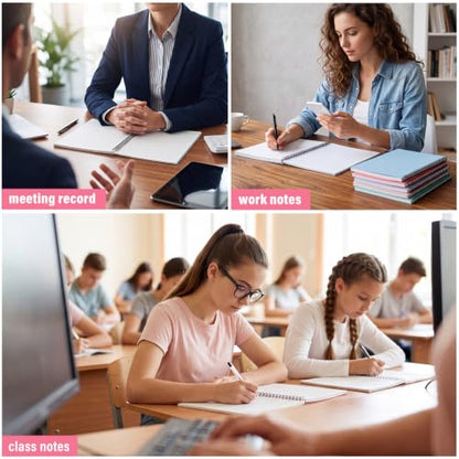 Fuutreo 6 Pack Spiral Notebook 10.5x7.45 Notebook,Artistic Color,Bright - color: Artistic Color