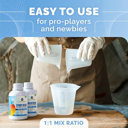 Craft Resin Crystal Clear Epoxy Resin Kit - Food Safe, UV Resistant - 64 Oz - size: 64 Oz