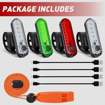 Nilight Marine Boat Navigation Light 4PCS Red Green White Four Modes Lamp - color: 5LED Navigation Light-4Pcs