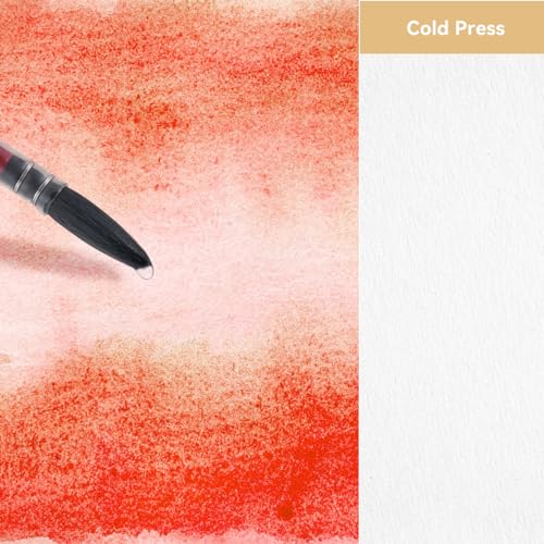 Lightwish Watercolor Sketchbook, 100% Cotton Cold Press Refillable Paper - color: Flat Buckle Brown