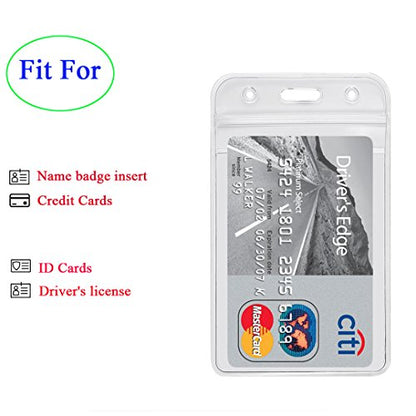 7Pack Multicolor Lanyards Quick Release with Clear Vertical ID Badge Holder - color: 7 Colors Lanyard With Vertical Badge Holder