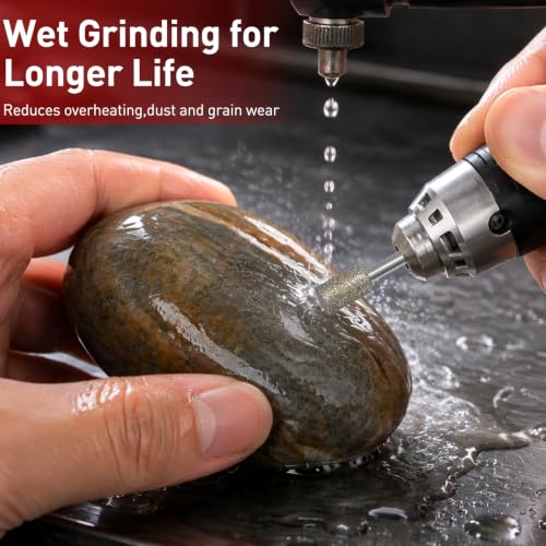 10PCS 120Grit Diamond Grinder Bit Compatible with Dremel Tool - size: 120 Grit 10 Pcs 10 Shapes