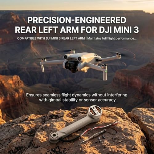 Mini 3 Drone Motor Arm Back Left Quadcopter Repair Assembly - size: Back Left