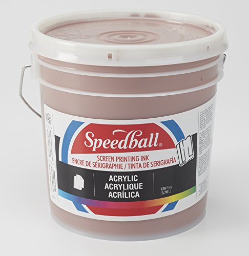 Speedball 004676 Acrylic Screen Printing Ink, 128 FL OZ, Brown - color: Brown