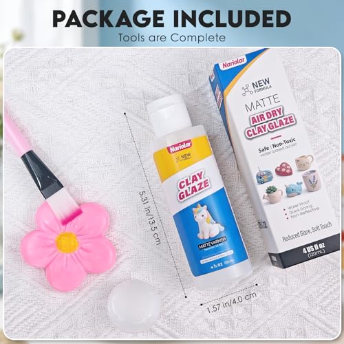 Nariolar Air Dry Clay Glaze - 4fl oz/120ml Clay Varnish Matte - size: 4 oz-matte