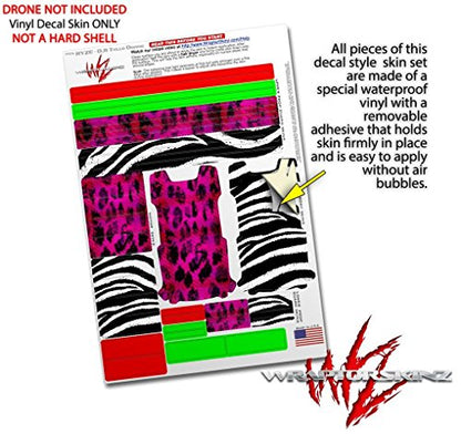 Skin Decal Wrap 2 Pack Compatible with DJI Ryze Tello Pink Distressed Leopard Drone NOT Included