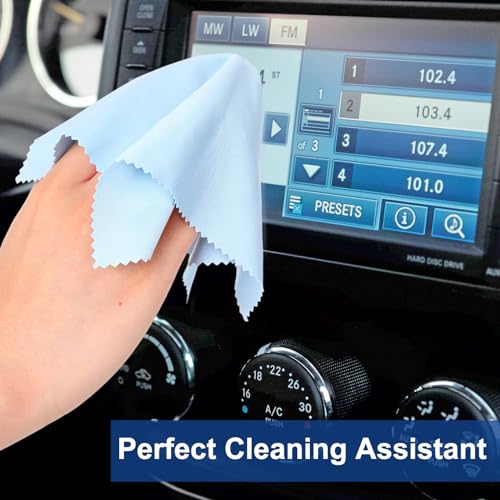 Frienda 50 Pcs Microfiber Glass Cleaning Cloths Lens, Blue - color: Blue